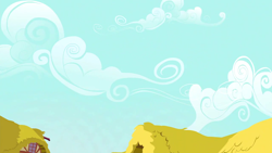 Size: 1280x720 | Tagged: safe, imported from derpibooru, screencap, season 5, slice of life (episode), background, cloud, day, no pony, ponyville, rooftop, scenic ponyville, sky