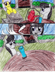 Size: 2549x3299 | Tagged: safe, artist:l9obl, imported from derpibooru, octavia melody, oc, earth pony, pony, once upon a time in canterlot, comic, drink, high res, straw, table
