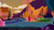 Size: 1280x720 | Tagged: safe, imported from derpibooru, screencap, season 5, slice of life (episode), background, bridge, cloud, house, no pony, ponyville, river, scenic ponyville, slice of life, sunset