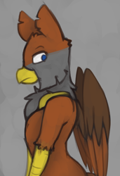 Size: 924x1351 | Tagged: safe, artist:marsminer, imported from derpibooru, oc, oc only, oc:peregrine, griffon, male, solo