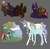 Size: 2045x2000 | Tagged: safe, artist:felinenostalgic, imported from derpibooru, oc, oc only, oc:dark roast, oc:dusk constellation, oc:hazy daydream, oc:old fashioned lavender, oc:prarie plume, oc:starkrimson nebula, pony, apple, apple tree, blushing, cloud, cuddling, female, food, gay, glasses, gray background, high res, horn, horns are touching, magic, magical gay spawn, male, mare, oc x oc, offspring, offspring shipping, on a cloud, parent:big macintosh, parent:braeburn, parent:coco pommel, parent:donut joe, parent:double diamond, parent:fancypants, parent:fine print, parent:rainbow dash, parent:twilight sparkle, parents:cocoburn, parents:doubledash, parents:twimac, shipping, simple background, sitting, sitting on a cloud, sitting on cloud, size difference, stallion, straight, tree, unshorn fetlocks