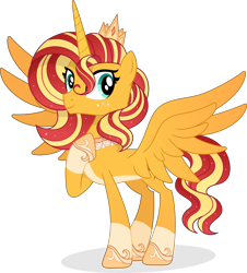 Size: 5056x5583 | Tagged: safe, artist:inaactive, artist:pumpkinpieforlife, imported from derpibooru, sunset shimmer, alicorn, pony, absurd resolution, alicornified, race swap, shimmercorn, simple background, solo, transparent background, vector