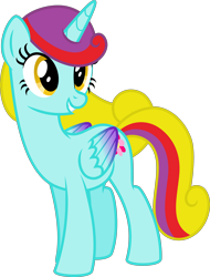 Size: 4000x5259 | Tagged: safe, artist:melisareb, imported from derpibooru, oc, oc only, oc:flower sunshine, alicorn, pony, absurd resolution, colored wings, female, gradient wings, mare, simple background, smiling, transparent background, vector, wings
