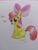 Size: 774x1032 | Tagged: safe, artist:ttpercent, imported from derpibooru, earth pony, pony, colored, female, filly, korean, solo, tongue out, traditional art
