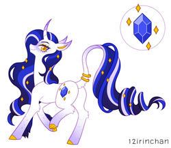Size: 1024x888 | Tagged: safe, artist:12irinchan, imported from derpibooru, rarity, pony, unicorn, alternate design, butt, curved horn, female, freckles, horn, leonine tail, mare, plot, simple background, solo, white background
