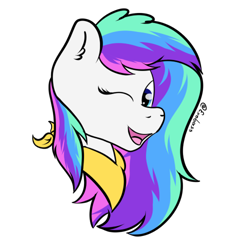 Size: 500x500 | Tagged: safe, artist:exobass, imported from derpibooru, oc, oc only, oc:starburst, pony, blinking, bust, colored, female, flat colors, not celestia, simple background, solo, transparent background