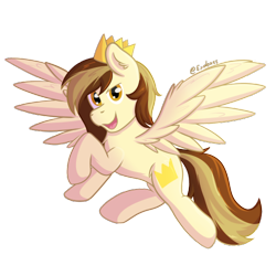 Size: 500x500 | Tagged: safe, artist:exobass, imported from derpibooru, oc, oc only, oc:prince whateverer, pegasus, pony, crown, jewelry, male, pegasus oc, regalia, simple background, solo, transparent background, wings