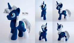 Size: 2300x1351 | Tagged: safe, artist:meplushyou, imported from derpibooru, oc, oc only, oc:spellbinder, pony, unicorn, irl, male, photo, plushie, solo, stallion