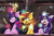 Size: 4200x2800 | Tagged: safe, artist:its_sunsetdraws, imported from derpibooru, owlowiscious, starlight glimmer, sunset shimmer, twilight sparkle, alicorn, bird, owl, pony, unicorn, equestria girls, cafe, cheek fluff, confused, confused expression, digital art, eyebrows, eyebrows visible through hair, falling leaves, fanart, female, food, glowing horn, high res, horn, leaves, magic, magic aura, male, mare, outdoor cafe, outdoors, sitting, telekinesis, twilight sparkle (alicorn)