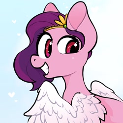 Size: 1280x1280 | Tagged: safe, artist:lavafoox, imported from derpibooru, pipp petals, pegasus, pony, adorapipp, cute, female, g5, grin, mare, smiling, solo, teeth, wings
