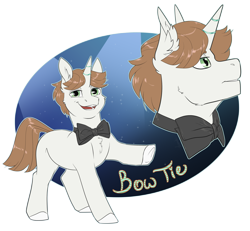 Size: 2610x2409 | Tagged: safe, artist:jeshh, imported from derpibooru, oc, oc only, pony, unicorn, bowtie, colt, high res, male, simple background, solo, transparent background