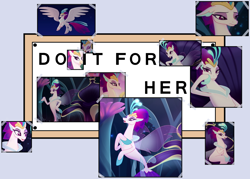 Size: 1400x1000 | Tagged: safe, imported from derpibooru, queen novo, classical hippogriff, hippogriff, seapony (g4), my little pony: the movie, billboard, collage, do it for her, exploitable meme, meme, the simpsons
