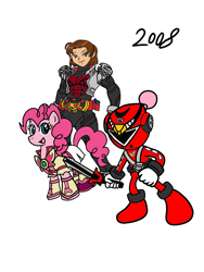 Size: 2121x2828 | Tagged: safe, artist:omegaridersangou, imported from derpibooru, pinkie pie, bomberman, cure dream, digimon, digimon savers, engine sentai go-onger, high res, kamen rider, kamen rider kiva, marcus damon, power rangers, power rangers rpm, precure, pretty cure, red ranger, super sentai, yes precure 5 gogo