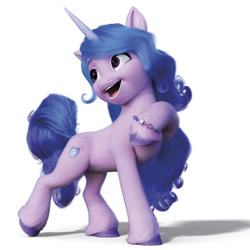 Size: 600x600 | Tagged: safe, imported from derpibooru, izzy moonbow, pony, unicorn, female, g5, mare, official, simple background, solo, white background