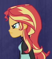Size: 1920x2163 | Tagged: safe, imported from derpibooru, screencap, sunset shimmer, acadeca, equestria girls, friendship games, clothes, female, jacket, leather, leather jacket, solo