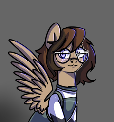 Size: 3000x3200 | Tagged: safe, artist:0blackster, artist:ranillopa, imported from derpibooru, oc, oc only, pegasus, pony, clothes, commission, digital art, female, high res, hooves, mare, sitting, solo, spread wings, wings