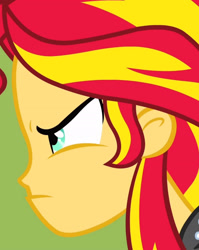 Size: 1920x2407 | Tagged: safe, imported from derpibooru, screencap, sunset shimmer, equestria girls, equestria girls (movie), clothes, cropped, female, jacket, leather, leather jacket, lockers, solo