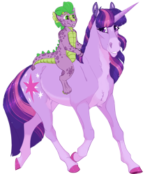Size: 1758x2013 | Tagged: safe, artist:neighbaby, imported from derpibooru, spike, twilight sparkle, dragon, unicorn, duo, frog (hoof), hoers, realistic horse legs, scales, simple background, transparent background, underhoof, unicorn twilight