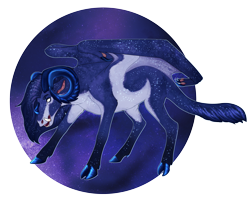 Size: 4061x3232 | Tagged: safe, artist:bluet0ast, imported from derpibooru, oc, oc only, hybrid, pony, cloven hooves, horns, interspecies offspring, offspring, parent:grogar, parent:nightmare moon, simple background, solo, transparent background