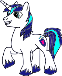 Size: 808x989 | Tagged: safe, artist:goldlines005, imported from derpibooru, shining armor, pony, unicorn, 1000 hours in ms paint, grin, horn, male, simple background, smiling, solo, stallion, transparent background, unshorn fetlocks