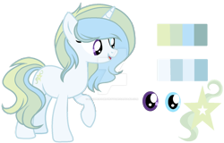 Size: 1280x819 | Tagged: safe, artist:dayspringsentryyt, imported from derpibooru, oc, oc only, oc:moon charm, pony, unicorn, base used, deviantart watermark, female, mare, obtrusive watermark, offspring, parent:prince blueblood, parent:trixie, parents:bluetrix, reference sheet, simple background, solo, transparent background, watermark