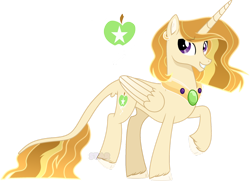 Size: 1280x926 | Tagged: safe, artist:star-gaze-pony, imported from derpibooru, oc, oc only, oc:apple star, alicorn, pony, unicorn, alicorn oc, horn, male, simple background, solo, stallion, transparent background, wings