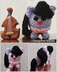 Size: 1024x1280 | Tagged: safe, artist:casquitos kawaii, imported from derpibooru, octavia melody, earth pony, pony, amigurumi, crochet, handmade, irl, photo, plushie, solo