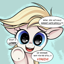 Size: 2144x2127 | Tagged: safe, artist:coinpo, imported from twibooru, oc, oc:aryanne, earth pony, pony, image, nazi, png, solo, text