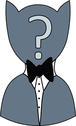 Size: 741x1221 | Tagged: safe, artist:adan druego, imported from ponybooru, pony, anonymous, bowtie, buttons, collar, outline, question mark, simple background, transparent background