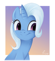 Size: 2103x2346 | Tagged: safe, artist:fladdrarblyg, imported from derpibooru, trixie, pony, unicorn, cute, diatrixes, high res, smiling, solo