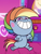 Size: 750x1000 | Tagged: safe, imported from derpibooru, screencap, rainbow dash, pegasus, pony, my little pony: pony life, spoiler:pony life s02e20, cropped, faic, female, funny face, g4.5, grin, little miss fortune, mare, pony life, rainbow dash is best facemaker, smiling