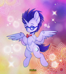 Size: 1280x1434 | Tagged: safe, artist:pierogarts, imported from derpibooru, oc, oc only, alicorn, pony, 90s anime, alicorn oc, full body, horn, male, solo, stallion, wings