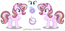 Size: 3192x1544 | Tagged: safe, artist:starshine-sentryyt, imported from derpibooru, oc, oc only, oc:lustrous scintilla, pony, unicorn, female, mare, offspring, parent:starlight glimmer, parent:sunburst, parents:starburst, simple background, solo, transparent background