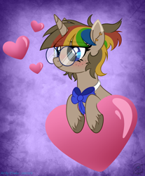 Size: 2605x3145 | Tagged: safe, artist:108-zeroforce, artist:starshade, imported from derpibooru, oc, oc only, pony, unicorn, base used, bow, character needed, cute, female, glasses, heart, high res, mare, oc name needed, oc needed, simple background, solo, wingding eyes