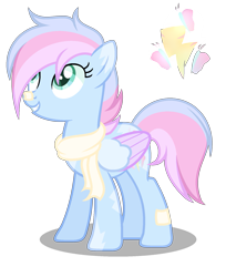 Size: 1459x1791 | Tagged: safe, artist:starshine-sentryyt, imported from derpibooru, oc, oc only, pegasus, pony, clothes, female, magical lesbian spawn, mare, offspring, parent:fluttershy, parent:rainbow dash, parents:flutterdash, scarf, simple background, solo, transparent background