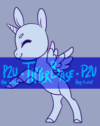 Size: 800x1000 | Tagged: safe, artist:lavvythejackalope, imported from derpibooru, oc, oc only, alicorn, pony, alicorn oc, bald, base, base used, bipedal, colored hooves, gray background, horn, obtrusive watermark, rearing, simple background, smiling, solo, watermark, wings