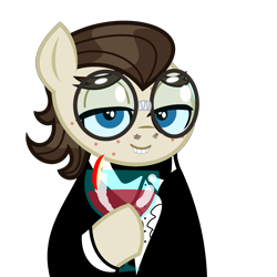 Size: 2048x2048 | Tagged: safe, artist:dtavs.exe, artist:exhumed legume, imported from ponybooru, gizmo, earth pony, pony, acne, acres avatar, alcohol, apple slice, base used, clothes, drink, glass, glasses, hoof hold, lidded eyes, looking at you, male, ponybooru exclusive, simple background, smiling, smiling at you, suit, transparent background, tuxedo, wine, wine glass