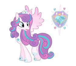 Size: 1644x1448 | Tagged: safe, artist:magicstarshine12, imported from derpibooru, princess flurry heart, alicorn, pony, base used, female, horn, jewelry, looking back, mare, older, older flurry heart, peytral, reference sheet, tiara, wings