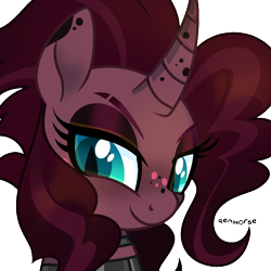 Size: 1000x1000 | Tagged: safe, artist:renhorse, imported from derpibooru, oc, oc only, oc:velvet delight, pony, unicorn, bust, female, mare, portrait, simple background, solo, transparent background