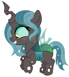 Size: 996x1104 | Tagged: safe, artist:princess-kitsune-tsu, artist:venomous-cookietwt, imported from derpibooru, oc, oc only, changepony, hybrid, pony, base used, female, filly, interspecies offspring, magical lesbian spawn, oc name needed, offspring, parent:cozy glow, parent:queen chrysalis, parents:cozysalis, simple background, solo, transparent background