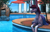 Size: 2025x1310 | Tagged: safe, artist:turnipberry, imported from derpibooru, oc, oc only, oc:lapush buns, pony, unicorn, bunnycorn, commission, long ears, male, solo, stallion, swimming pool, towel, umbrella, waterfall