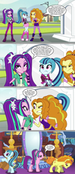 Size: 1359x3134 | Tagged: safe, artist:silverbuller, edit, edited screencap, imported from derpibooru, screencap, adagio dazzle, aria blaze, sonata dusk, pony, pony creator, equestria girls, rainbow rocks, comic, ponified, screencap comic, the dazzlings