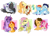 Size: 3690x2648 | Tagged: safe, artist:moccabliss, imported from derpibooru, applejack, autumn blaze, cheese sandwich, derpy hooves, fluttershy, pinkie pie, rainbow dash, rarity, soarin', sunburst, thunderlane, twilight sparkle, zephyr breeze, alicorn, earth pony, pegasus, pony, unicorn, autumnjack, cheesepie, colored hooves, curved horn, derpyshy, female, heart, high res, horn, hug, lesbian, male, mane six, mare, rarilane, shipping, size difference, soarindash, stallion, straight, transgender, twiburst, twilight sparkle (alicorn)