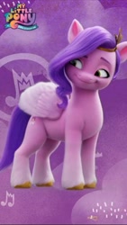 Size: 720x1281 | Tagged: safe, imported from derpibooru, pipp petals, pegasus, pony, spoiler:g5, abstract background, adorapipp, cute, female, g5, my little pony: a new generation, smiling, solo