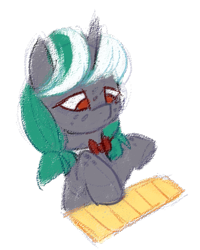 Size: 501x625 | Tagged: safe, artist:equmoria, imported from derpibooru, oc, oc only, oc:piano mint, pony, unicorn, bowtie, horn, musical instrument, piano, playing instrument, simple background, solo, transparent background, unicorn oc