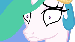 Size: 1867x1050 | Tagged: safe, artist:anonymouspotato, derpibooru exclusive, imported from derpibooru, princess celestia, alicorn, pony, cannot unsee, frown, simple background, solo, transparent background, vector, zoomed in