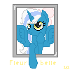 Size: 100x100 | Tagged: safe, artist:1pony1, imported from derpibooru, oc, oc only, oc:fleurbelle, alicorn, pony, alicorn oc, bow, female, hair bow, horn, mare, name, pixel art, simple background, solo, transparent background, wings, yellow eyes