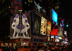 Size: 700x499 | Tagged: safe, edit, imported from derpibooru, rarity, unicorn, actress, billboard, fabulous, famous, female, irl, link in description, mare, new york city, photo, photofunia, times square