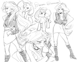 Size: 2002x1599 | Tagged: safe, artist:icebing8615, imported from twibooru, sunset shimmer, equestria girls, blushing, crossed arms, image, needs more jpeg, sketch