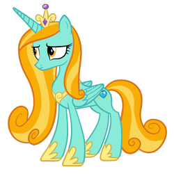 Size: 1600x1600 | Tagged: safe, artist:blah23z, imported from derpibooru, lightning dust, princess cadance, alicorn, pony, female, mare, palette swap, race swap, recolor, simple background, solo, transparent background